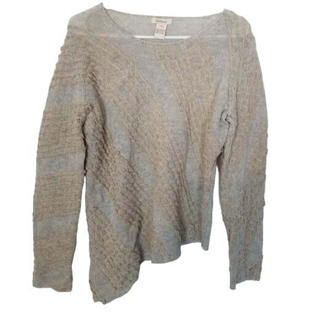 Sundance Womens Lambswool Sweater Size M Asymmetric Hem Two Tone Boho Casual